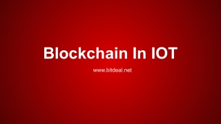 Blockchain In IOT