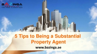 5 Tips To Being Substantial Property Agent | Bazinga.ae | Free Dubai Classifieds