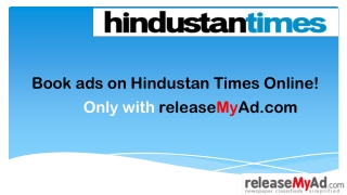 Hindustan Times Newspaper Classified Advertisement