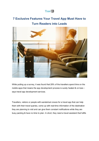 7 Exclusive Features Your Travel App Must Have to Turn Readers into Leads