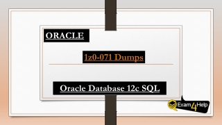 Latest Oracle 1Z0-071 Dumps Pdf ~ Secret Of Success