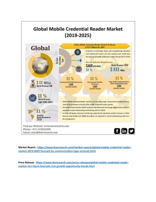 Global Mobile Credential Reader Market (2019-2025)