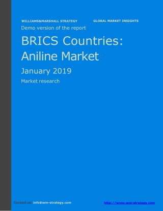 WMStrategy Demo BRICS Countries Aniline Market January 2019