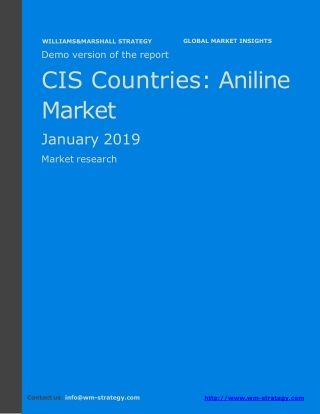 WMStrategy Demo CIS Countries Aniline Market January 2019