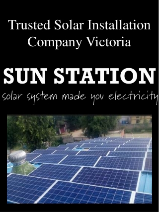 Trusted Solar Installation Company Victoria