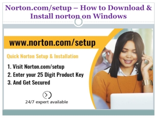 Norton.com/setup – How to Download & Install norton on Windows