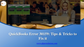 QuickBooks Error 30159: Tips & Tricks to Fix it