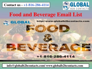 Food and Beverage Email List