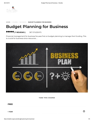 Budget Planning for Business - Edukite