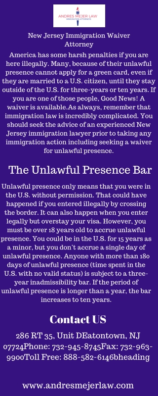 new jersey immigration waiver attorney