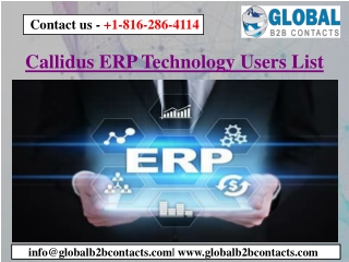 Callidus ERP Technology Users List