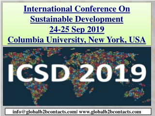 International Conference On Sustainable Development