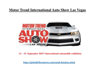 Motor Trend International Auto Show Las Vegas