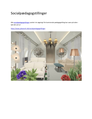 Socialpædagogstillinger