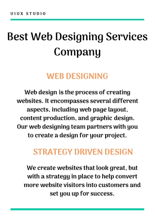 Best Web Designing Services Company