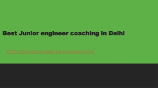 Best Junior engineer coaching in Delhi