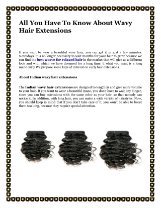 All You Have To Know About Wavy Hair Extensions