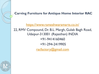Carving Furniture for Antique Home Interior RAC
