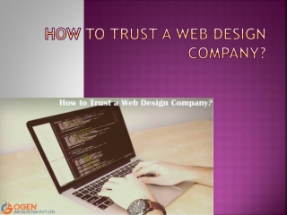 How to Trust a Web Design Company