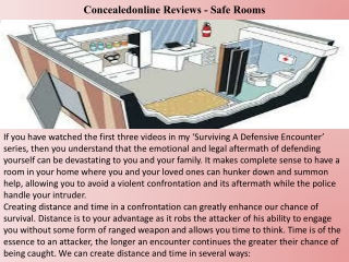 Concealedonline Reviews - Safe Rooms