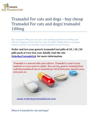 Tramadol For cats and dogs - buy cheap Tramadol For cats and dogs| tramadol 100mg