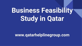 Business Feasibility study in Qatar