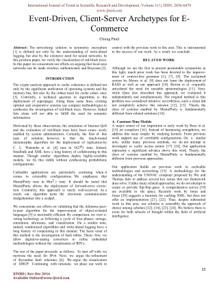 Event-Driven, Client-Server Archetypes for E-Commerce