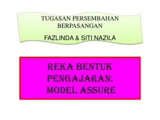 tugasan assure model tugasan assure model
