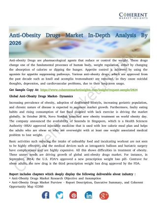 Anti-Obesity Drugs Market In-Depth Analysis By 2026