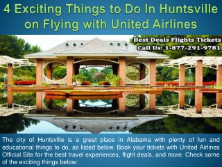 4 Exciting Things to Do In Huntsville on Flying with United Airlines