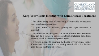 Keep Your Gums Healthy with Gum Disease Treatment