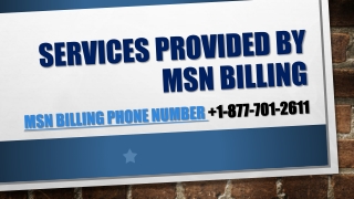 MSN Billing Support Number