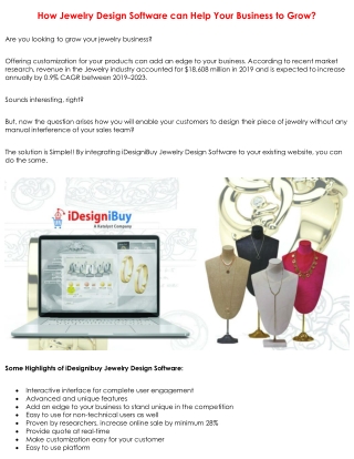 How Jewelry Design Software can Help Your Business to Grow?