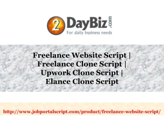 Upwork Clone Script |Elance Clone Script