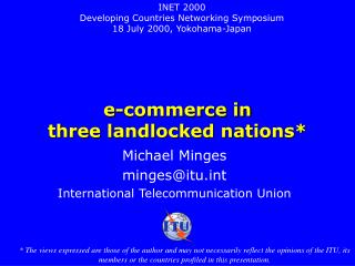 e-commerce in three landlocked nations*