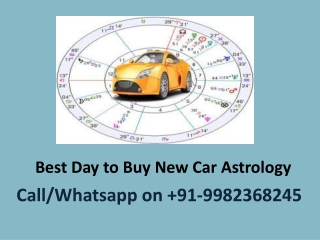 Best Day to Buy New Car Astrology