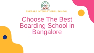 Choose the best boarding school in bangalore