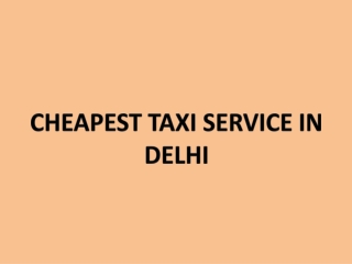 CAR RENTAL SERVICE IN DELHI