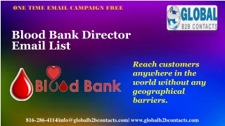 Blood Bank Director Email List