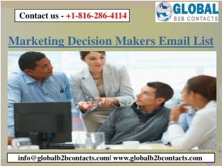 Marketing Decision Makers Email List