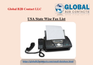USA State Wise Fax List