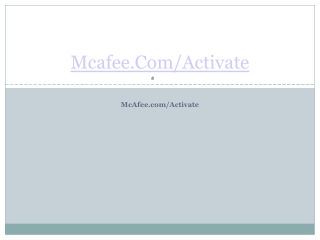 McAfee.com/Activate | McAfee Activate