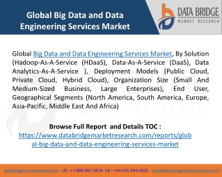 Global Big Data and Data Engineering Services Market– Industry Trends