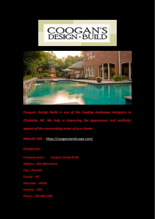 cooganslandscape.com - Landscape Design Charlotte NC - Coogans Design Build