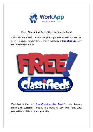 Australia Free Classified ads