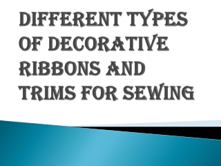 Where Can You Use Decorative Ribbons and Trims?