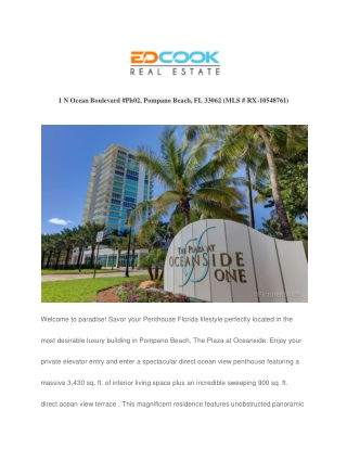 1 N Ocean Boulevard PH-02, Pompano Beach, FL 33062