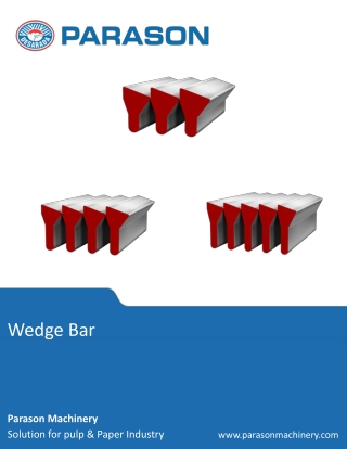 Wedge Bar Pulp Paper Mill