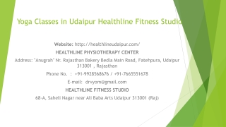 Yoga Classes in Udaipur Healthline Fitness Studio