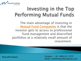 Investing in the Top Performing Mutual Funds